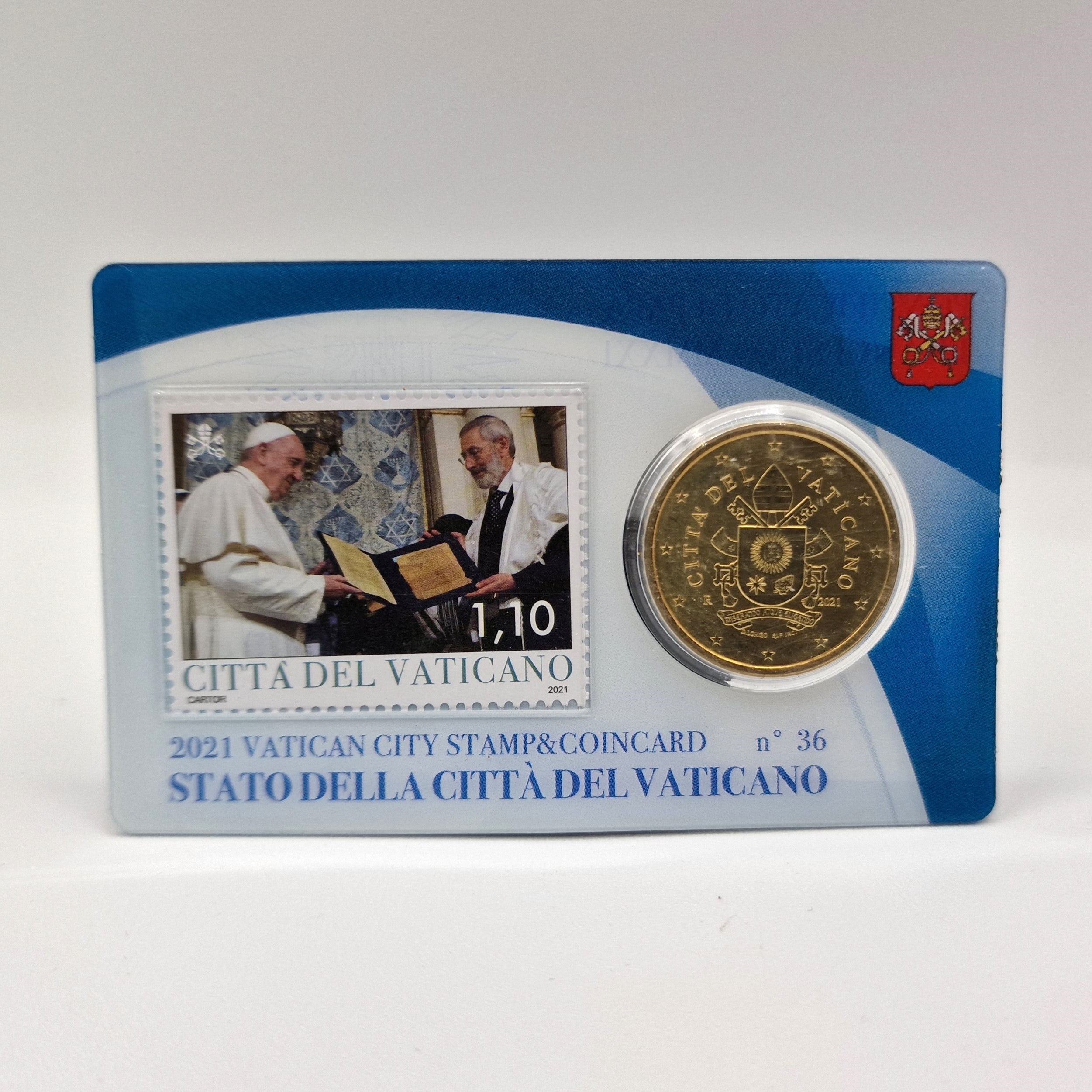 2021 50 Cent - Vaticano Coincard c/ selo N36